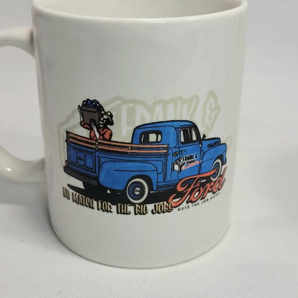 Ford Motor Co Frank And Sons Pickup 10 oz Coffee Cup Mugs Set of 2 - Picture 3 of 9